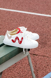 Baskets véganes à messages pour femmes Wild Walker - Rouge - Meanwhile Boutique